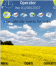 Yellow Field Theme Includes Free Digital Clock Screensaver