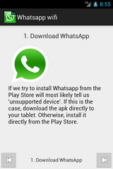 Running Whatsapp on Tablet