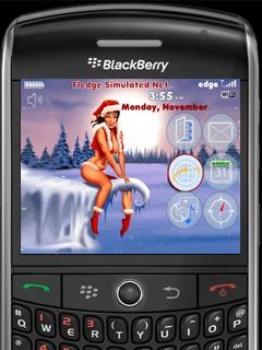Christmas Babe Animated Theme BlackBerry 8100