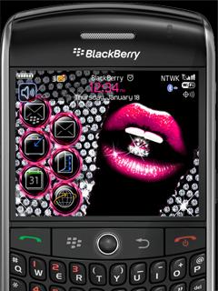 Animated Diamond Lips Theme for BlackBerry Curve 8900