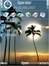 Seaside Coconut Tree Theme Includes Free Flash Lite Screensaver