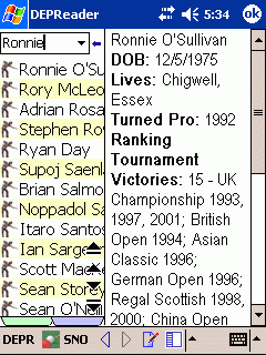 Snooker Stats