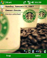 Starbucks QVGA pocket pc theme skin