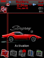 Blackberry Flip ZEN Theme: Stingray Corvette