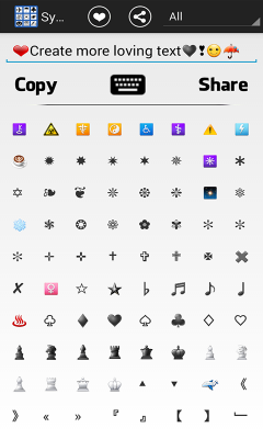Symbols Characters For Message