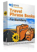 Talking English-Japanese phrase book for BlackBerry