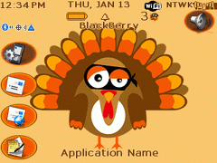 8300 Blackberry ZEN Theme: Thanksgiving Turkey Animated