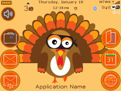 Blackberry Javelin ZEN Theme: Thanksgiving Turkey Animated