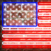 USA Neon Flag Cool Animated Theme