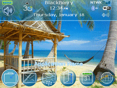 Blackberry Curve (8350i) ZEN Theme: Tranquil Beach