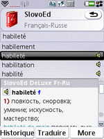 French Talking SlovoEd Deluxe French-Russian & Russian-French dictionary for UIQ 3.0