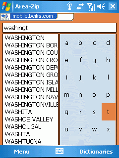 US ZIP by Town reference for Windows Smartphone