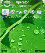 Water Green Leaf Theme + Flash Lite Screen Saver