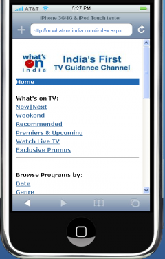 Whats On India Tv Guide App J2me