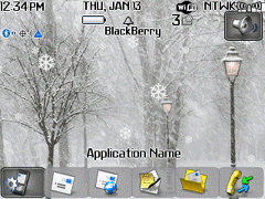 8300 Blackberry ZEN Theme: Winter in the Park Animated